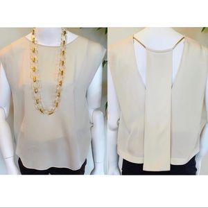 Halston Heritage Top, Sz 10, Off White